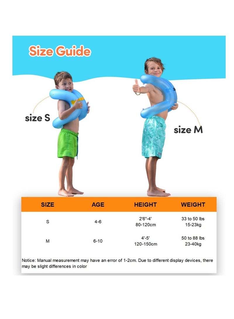 واي آند دي Swim Vest, for Kids 30-90 lbs 4-10 Years Old Inflatable Swimming Floaties with Adjustable Safety Buckle & Dual airbags Boys Girls Water Vest Pool Beach Lake Ocean - Image 5