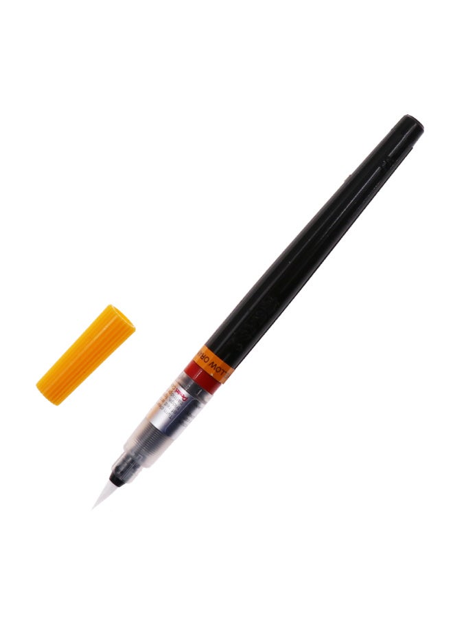 Pentel Xgfl Small Regular Script Practice Soft Brush Calligraphy Pen, Portable Colorful Painting Hand Account Hand-Painted Replaceable Ink Cartridge, Orange Yellow - Image 1