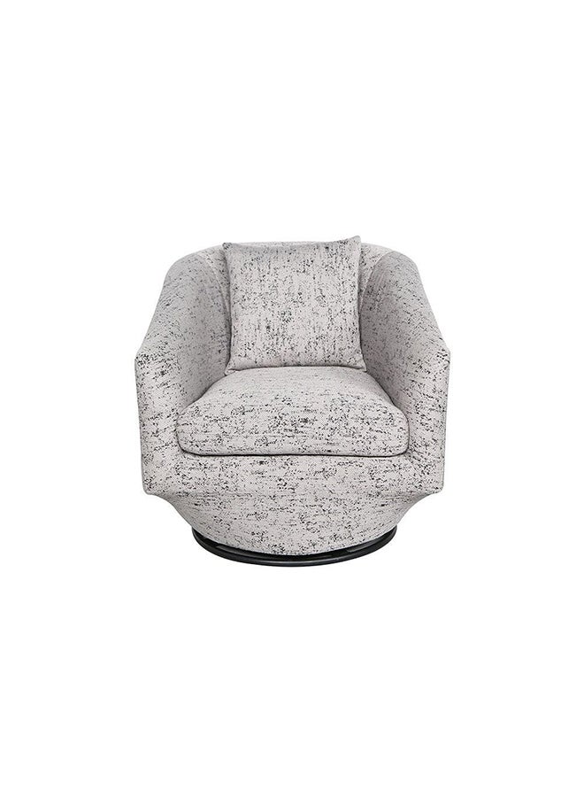 DANUBE HOME Napoleon 1 Seater Fabric Accent Chair Accent Chair Modern Design One Seat Sofas Comfortable Living Room Seating Furniture For Home L 78 x W 85 x H 79 cm Grey - Image 1