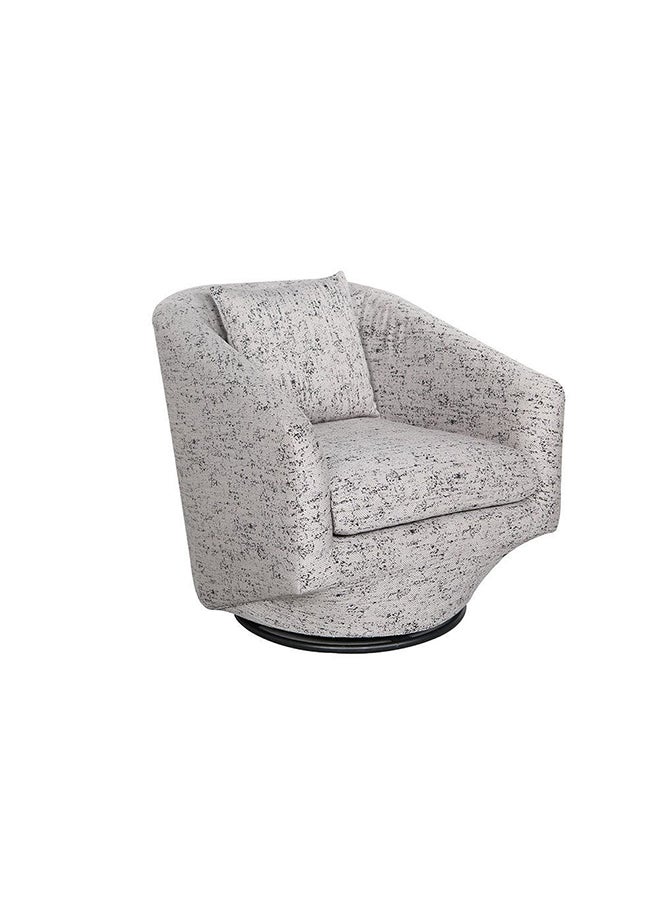 DANUBE HOME Napoleon 1 Seater Fabric Accent Chair Accent Chair Modern Design One Seat Sofas Comfortable Living Room Seating Furniture For Home L 78 x W 85 x H 79 cm Grey - Image 2
