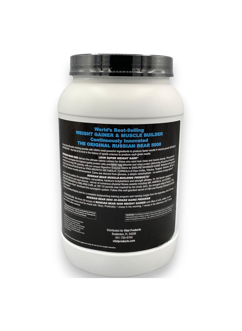 Vitol - Russian Bear 5000 Weight Gainer, Chocolate Ice Cream Flavour, 4 Lb - Image 1