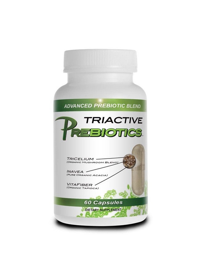 Essential Source Triactive Prebiotics Capsules - Organic Tricelium Mushroom Blend, Pure Acacia, VitaFiber Prebiotic Supplement - Natural, Vegan, Non-GMO Prebiotics For Women & Men - 60 Veggie Capsules - Image 1