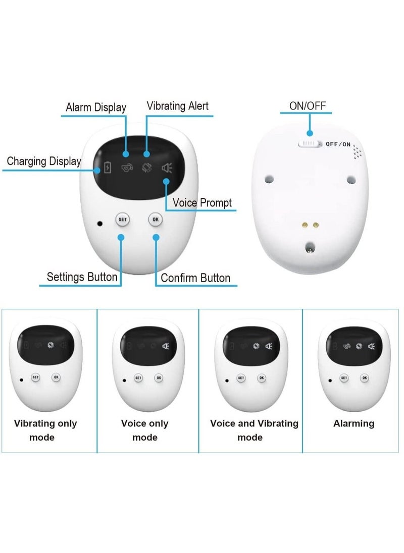 Generic - Wireless Bed Wetting Alarm System, USB Rechargeable Alarm with Loud Sound and Strong Vibration, Bed Wetting Sensor with 3 Reminder Modes for Kids, Adults, Elderly - Image 1