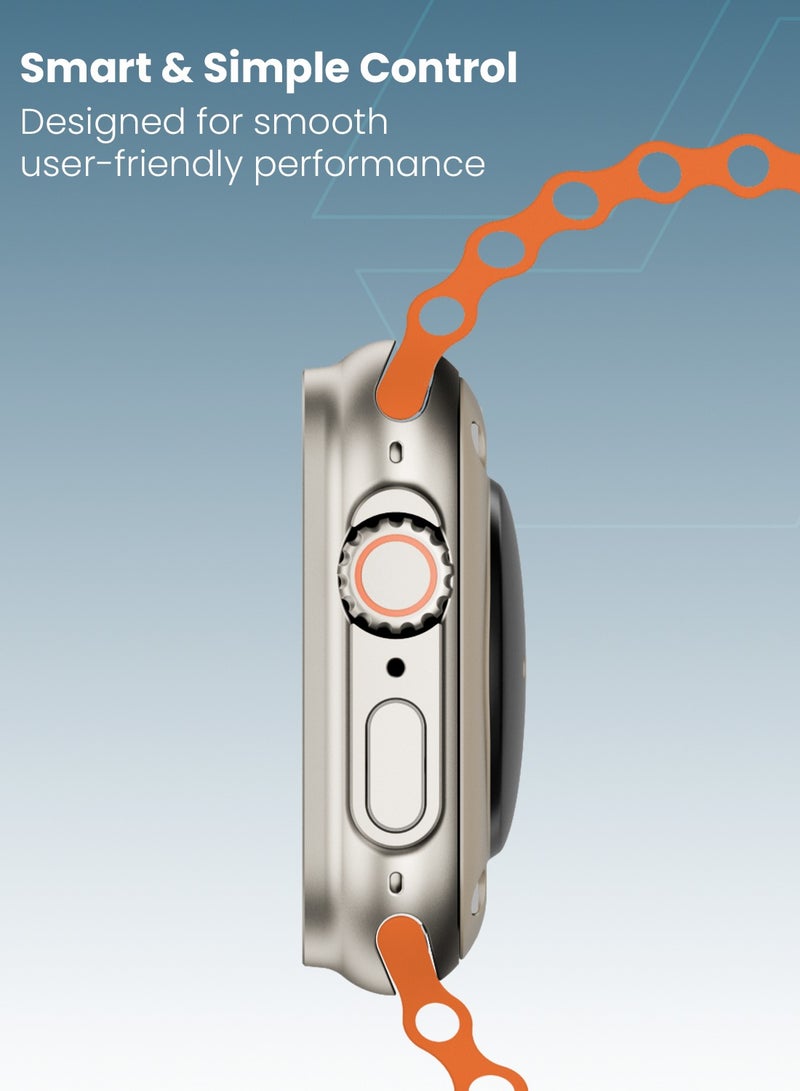 Moxedo Lexor Smart Watch for Android & iOS with 1.71" Super HD AMOLED Display Wireless Charging, Bluetooth Calling, Chat GPT, 100+ Sports Modes, Fitness & Health Tracker, IP67 Waterproof (Orange) - Image 4