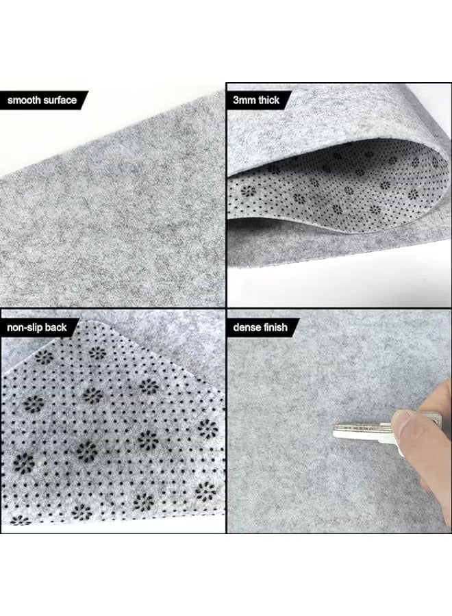 PROMASS Non-Slip Felt Desk Pad，Extra Large Felt Mouse Pad(100×40cm)light grey  - Image 3