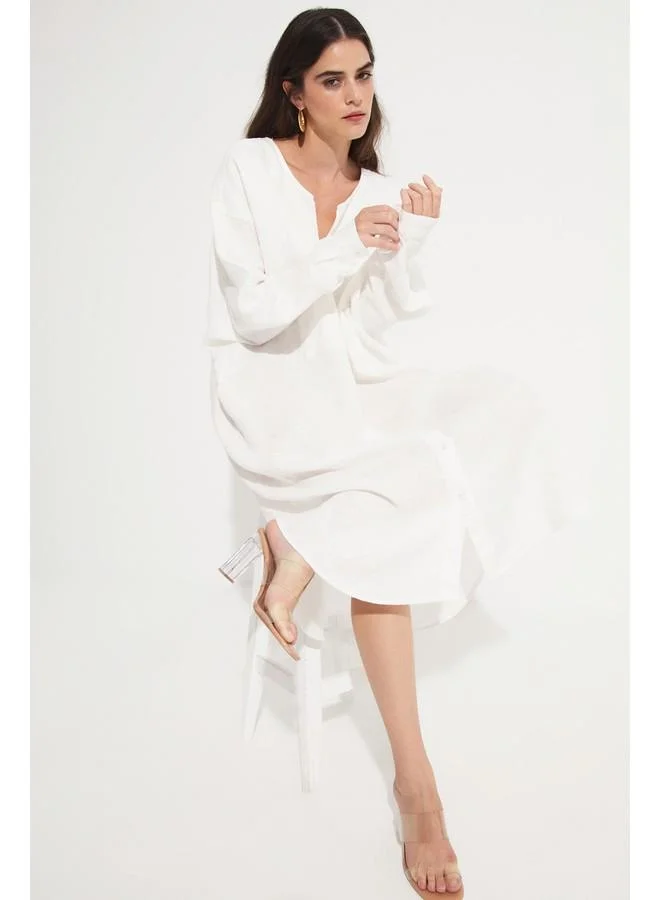 JUNE Oversized Linen Dress