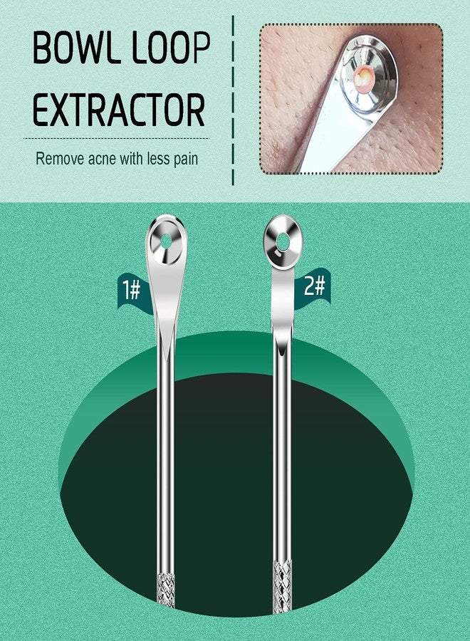 USCOLOR 8PCS Blackhead Remover for Face, Pimple Popper Tool Kit, Comedone Pimple Extractor, Acne Whitehead Blemish Removal Kit, Professional Stainless Steel Clean Tools - Image 5