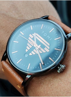 TOMI TOMI Analog Watch With Brown Strap For Men, Include Date Display  - Image 1