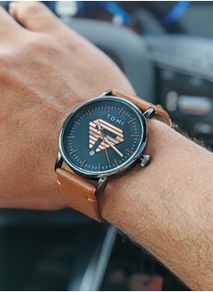 TOMI TOMI Analog Watch With Brown Strap For Men, Include Date Display  - Image 5