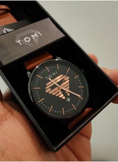 TOMI TOMI Analog Watch With Brown Strap For Men, Include Date Display  - Image 4