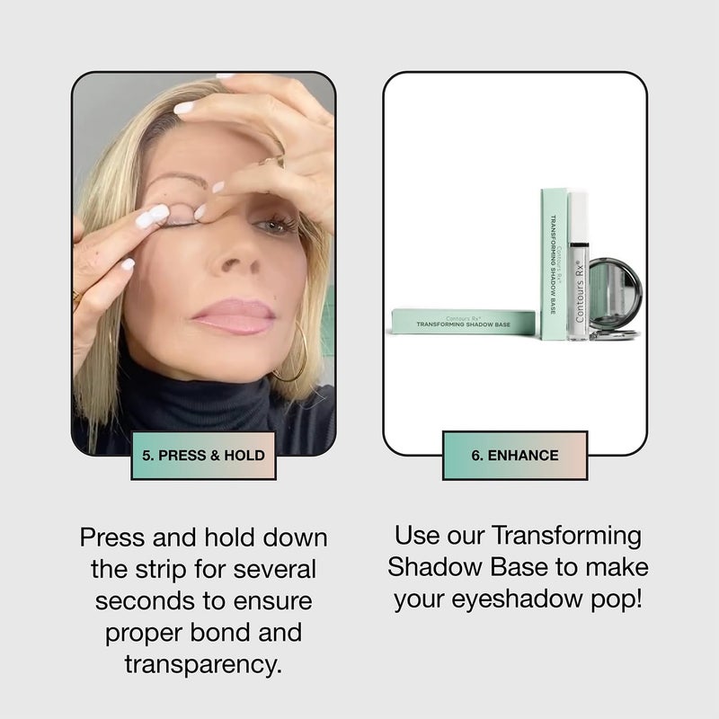 Contours Rx Lids by Design - Non-Surgical & Transparent Eyelid Lift Strips - for a More Youthful-Looking Appearance, Lid Lifting Treatment, Eyelid Tape for Hooded Eyes (4mm)160ct - Image 3