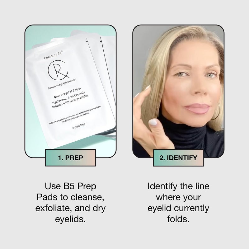 Contours Rx Lids by Design - Non-Surgical & Transparent Eyelid Lift Strips - for a More Youthful-Looking Appearance, Lid Lifting Treatment, Eyelid Tape for Hooded Eyes (4mm)160ct - Image 4