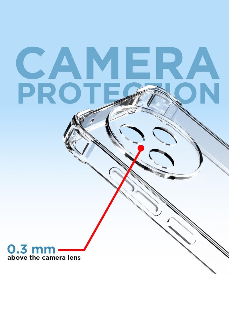 دبليو تيك جراب حماية زوايا من TPU لجهاز vivo Y39 5G 2025 مع غطاء من البلاستيك الصلب (MCTPTN) - شفاف - Image 3