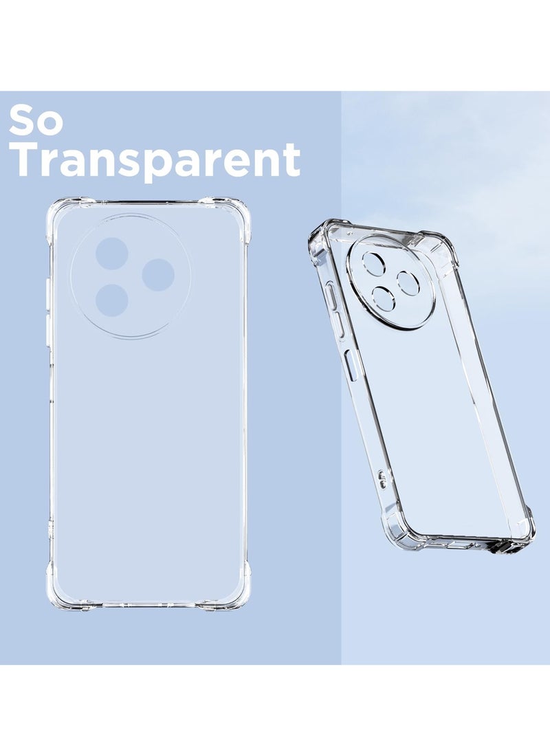 دبليو تيك جراب حماية زوايا من TPU لجهاز vivo Y39 5G 2025 مع غطاء من البلاستيك الصلب (MCTPTN) - شفاف - Image 2