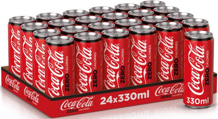 Coca Cola Zero Carbonated Soft Drink Can 4 x 6 x 330 ml