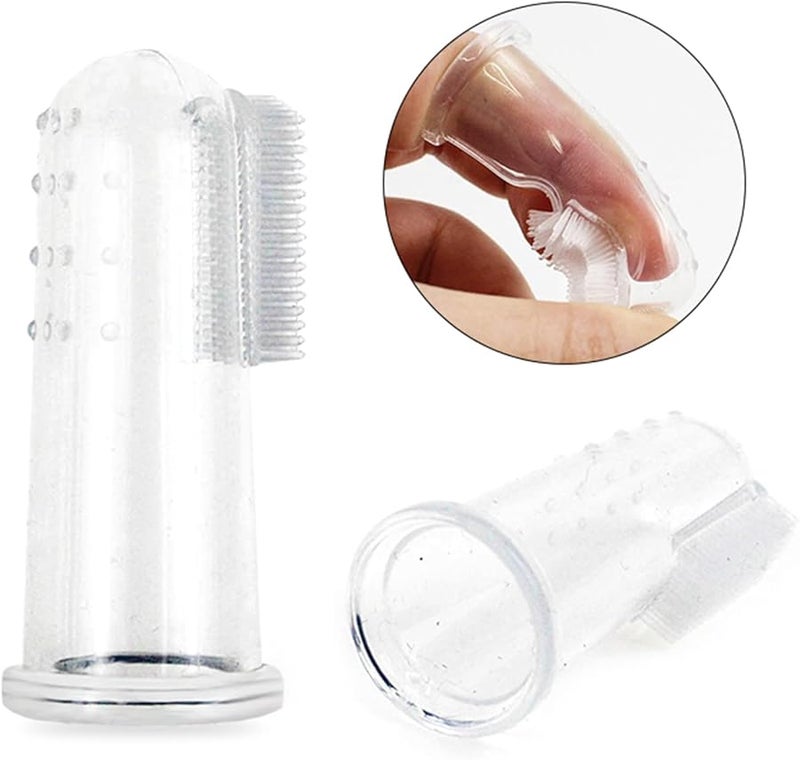 فرشاة أسنان ناعمة للأصابع للجراء الصغيرة والقطط للعناية بصحة أسنان الحيوانات الأليفة - Image 3