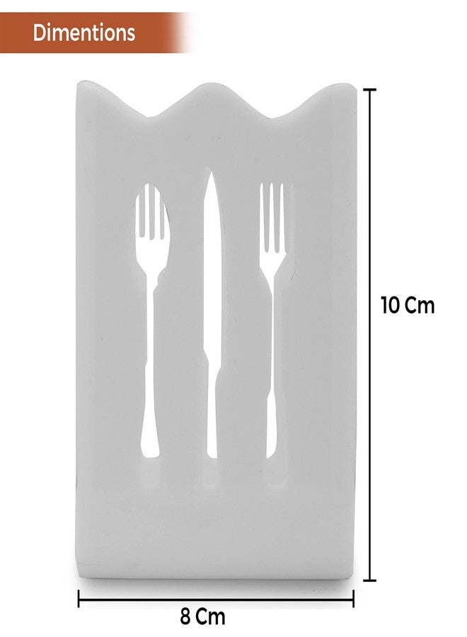 BARCROCK Cutlery Holder For Dining Table and Kitchen spoon, wooden spoon, Kinfe & forks Storges (White) - Image 4