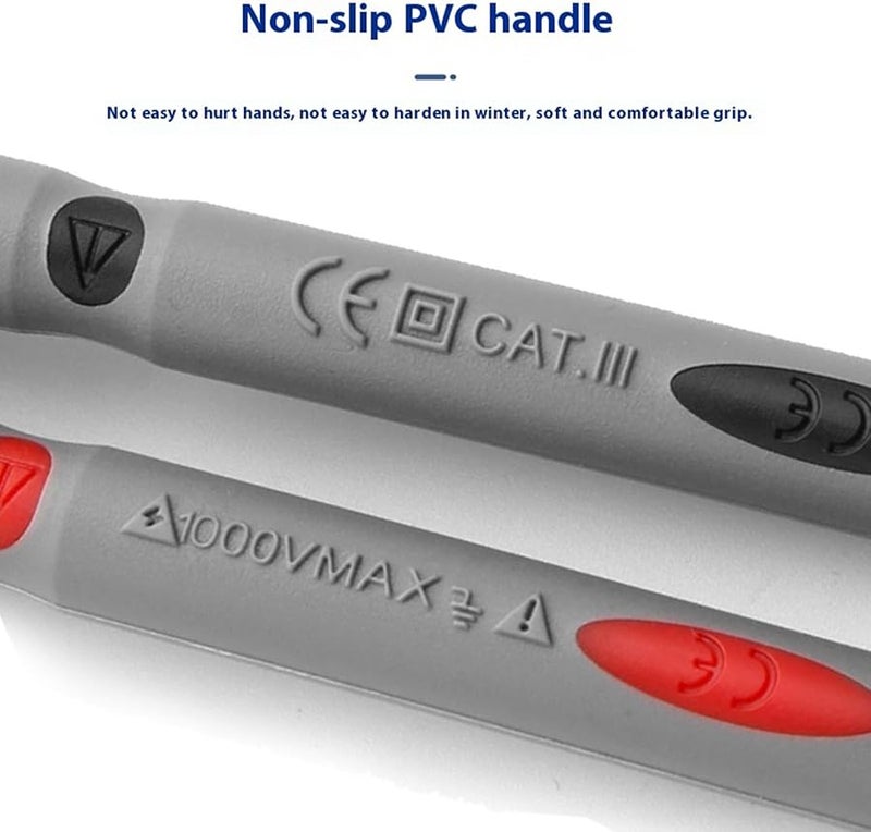 Professional 1000V 20A Multimeter Test Leads with Strong Rubber Grip for Electrical Testing - Image 5