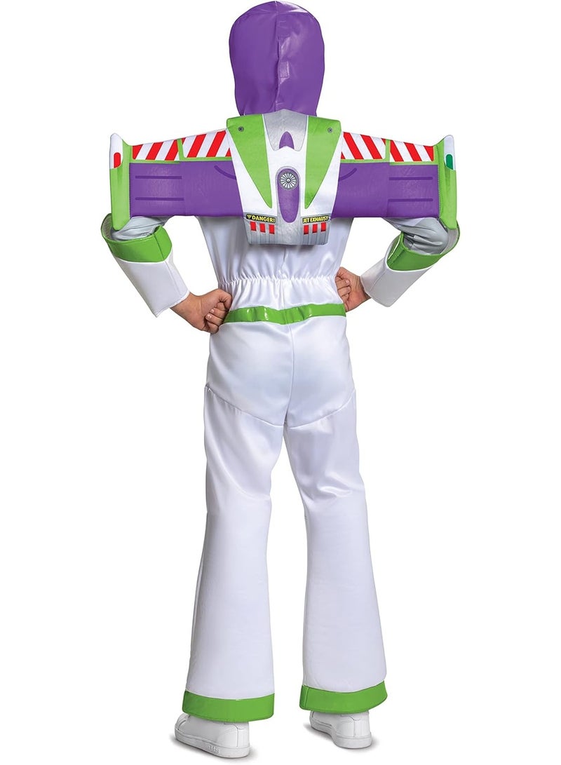 Disguise Disney Pixar Buzz Lightyear Toy Story 4 Deluxe Boys' Costume | White | Small 3-4 Years 23585M - Image 2