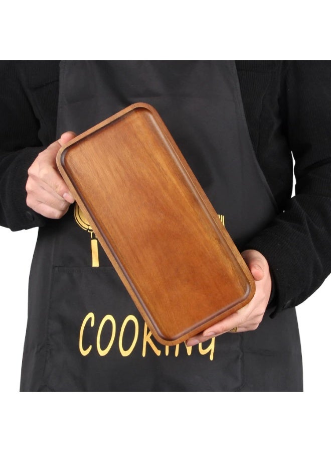 صينية تقديم من خشب الأكاسيا الطبيعي – لوحة تقديم مستطيلة (24×14 سم) لتقديم الجبن والحلويات والوجبات الخفيفة، ديكور للمطبخ والحمام والمنزل - Image 3