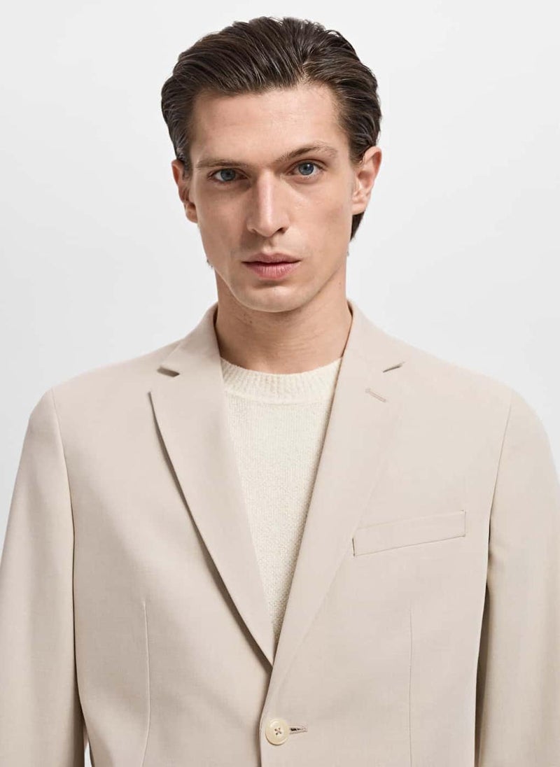 Mango Man Super Slim-Fit Suit Jacket In Stretch Fabric  - Image 4
