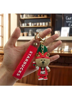 Starbucks Bear Keychain Cute Coffee Cup Charm Camera Bear
