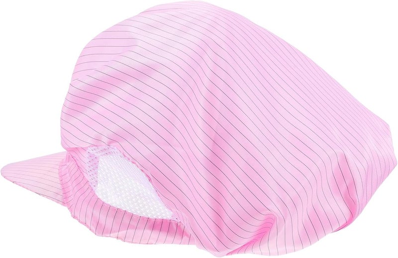 STOBAZA Anti-Static Breathable Mesh Working Cap Unisex Protective Hat for Electronics, Food, and Pharmaceutical Industry Dust-Resistant Pink Industrial Safety Headwear - Image 1
