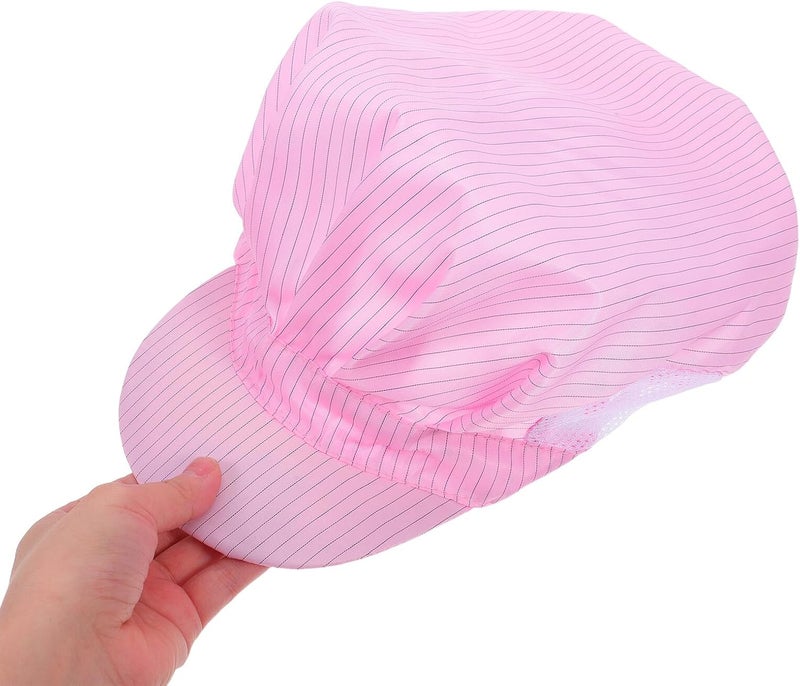 STOBAZA Anti-Static Breathable Mesh Working Cap Unisex Protective Hat for Electronics, Food, and Pharmaceutical Industry Dust-Resistant Pink Industrial Safety Headwear - Image 4