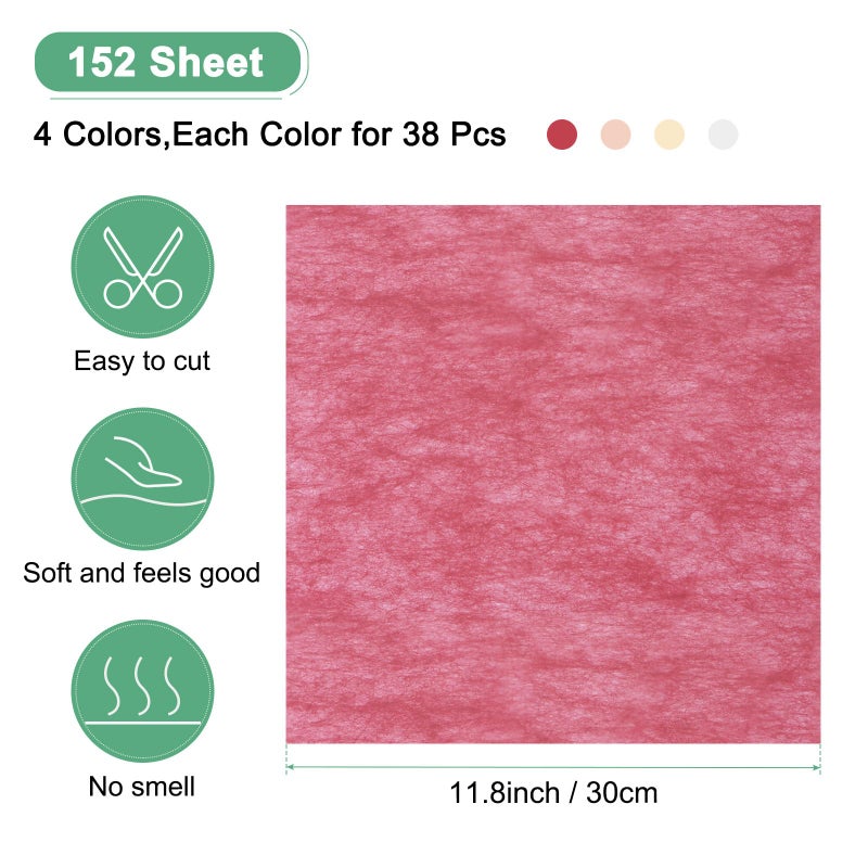 M METERXITY 152 Sheet Korean Cotton Wrapping Flower Paper - Floral Wrapping Paper Waterproof Bouquet Wrapping Paper Apply to Gift Packaging(11.8x11.8inches, Red+Pink+Beigt+White) - Image 3