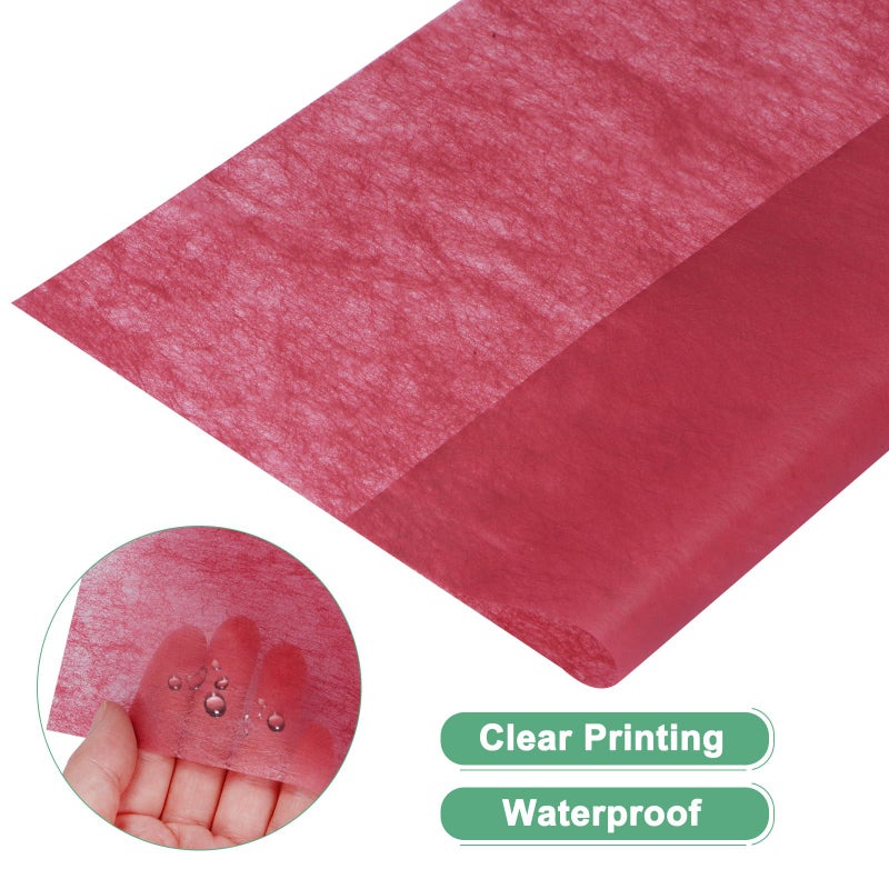 M METERXITY 152 Sheet Korean Cotton Wrapping Flower Paper - Floral Wrapping Paper Waterproof Bouquet Wrapping Paper Apply to Gift Packaging(11.8x11.8inches, Red+Pink+Beigt+White) - Image 2