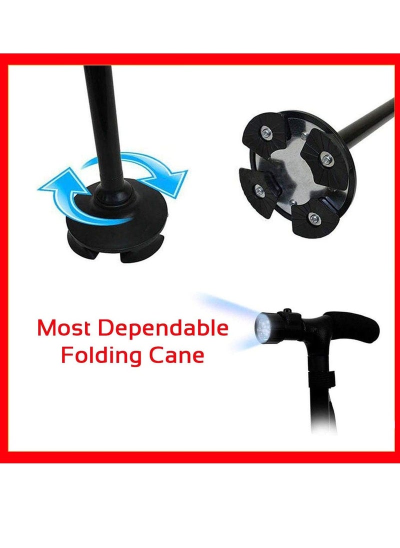 Phone Planet - Foldable And Adjustable Walking Stick With Led Light - Image 1
