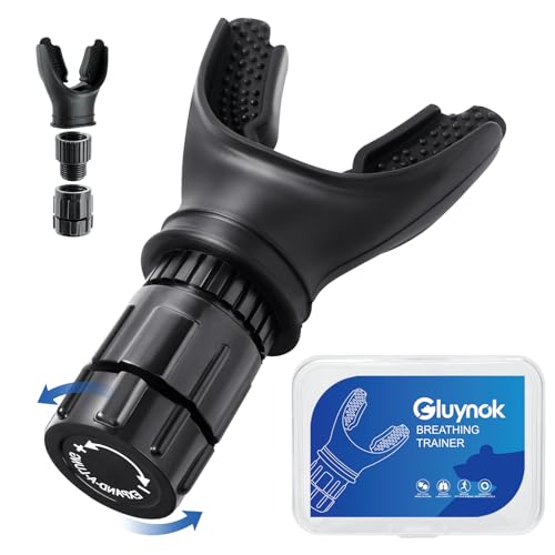 Portable Respiratory TrainerExercise Device Respiratory Muscle Training Improve Breathing Capacity Easy to Clean Adjustable Resistance Adjustable to Different Fitness Needs Black