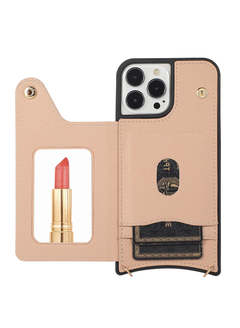 Suteni Back Cover Leather Protective Mirror Inside Mobile Phone Case for iPhone - Image 2