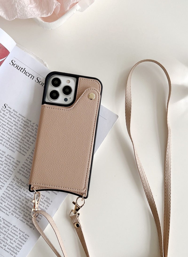 Suteni Back Cover Leather Protective Mirror Inside Mobile Phone Case for iPhone - Image 3