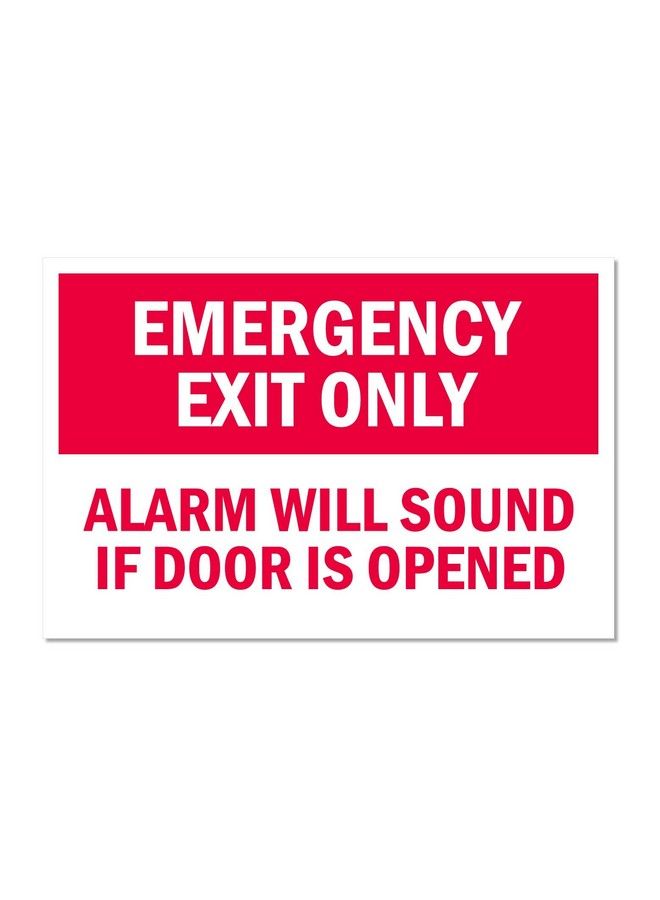 Sutter Signs Alarm Will Sound Emergency Exit Sticker Signs (Pack Of 6) By Sutter Signs - Image 1