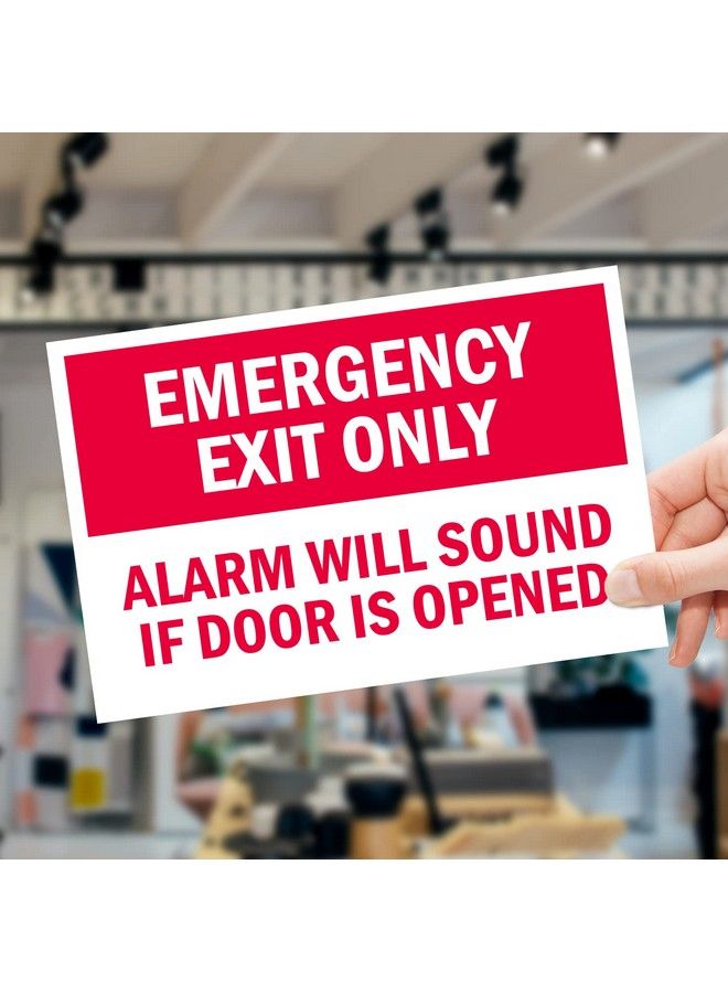 Sutter Signs Alarm Will Sound Emergency Exit Sticker Signs (Pack Of 6) By Sutter Signs - Image 4