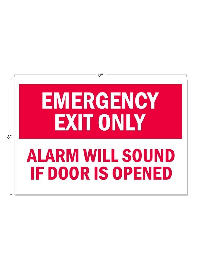 Sutter Signs Alarm Will Sound Emergency Exit Sticker Signs (Pack Of 6) By Sutter Signs - Image 3