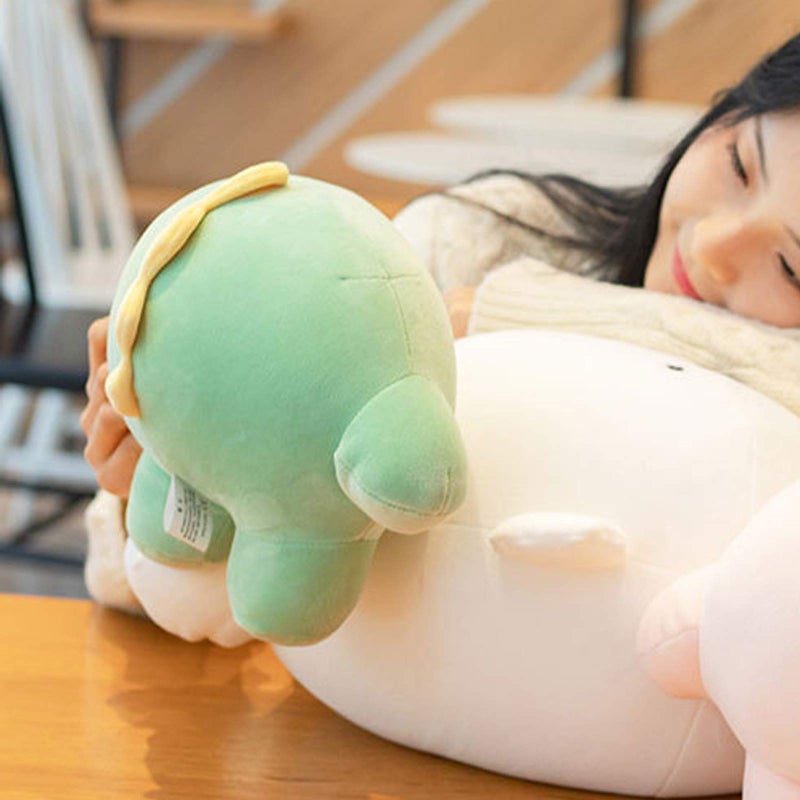 REFAHB 9" Cylindrical Dinosaur Plush Stuffed Toy - Super Soft Hugging Pillow for Kids, Bedding, Sleep & Nap - Image 2