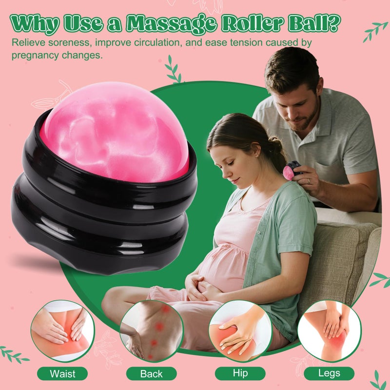 Arrozon 2 Pcs Labor Comb & Massage Roller Ball Kit, Birthing Pregnancy and Hospital Bag Must Haves, PostPartum Home Delivery Essentials, Wooden Birth Comb Pain Relief Baby Shower Gifts for Mom - Image 3