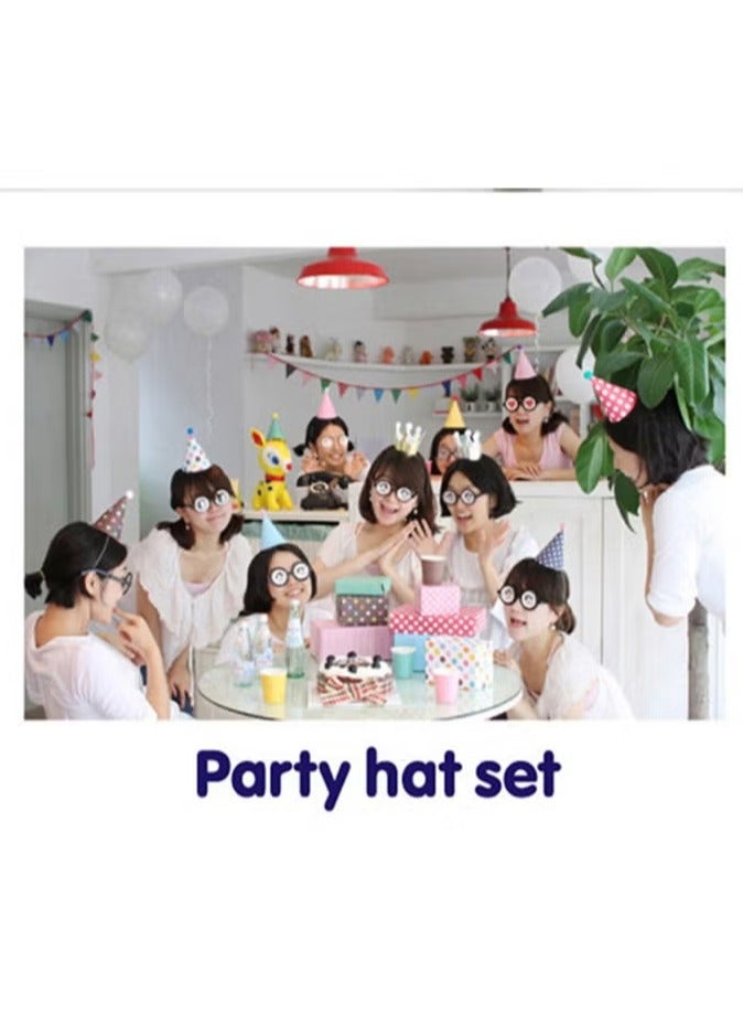 YANCI 11pcs Birthday Party Cone Hats - Pompoms, Cute Cake Cone Birthday Paper Hats, Cute Crowns for Kids and Adults - Image 3
