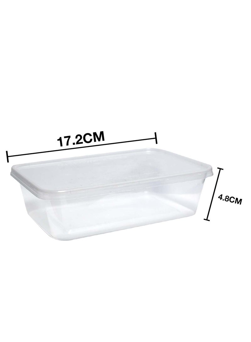 650ml Disposable Microwave Containers with Lids - BPA-Free, Leakproof, Stackable (Pack of 10)  - Image 2