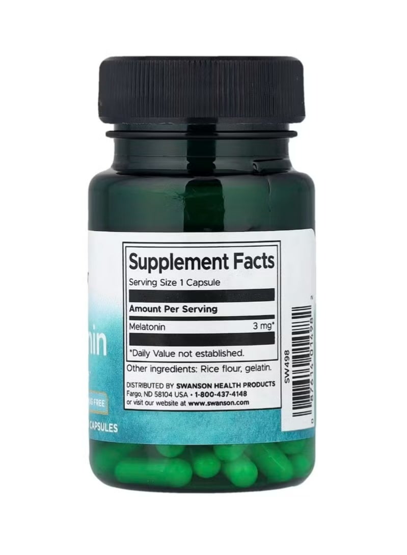 SWANSON Melatonin 3 mg 60 Capsules - Image 2