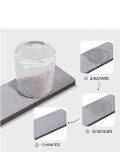 Y&D Set of 4 Water Absorbent Diatomite Coasters Absorbing Stone Tray for Kitchen Bathroom Sink, Instant Dry Sink Organizer Efficient and Solution a Tidy Home Dark Gray  - Image 3