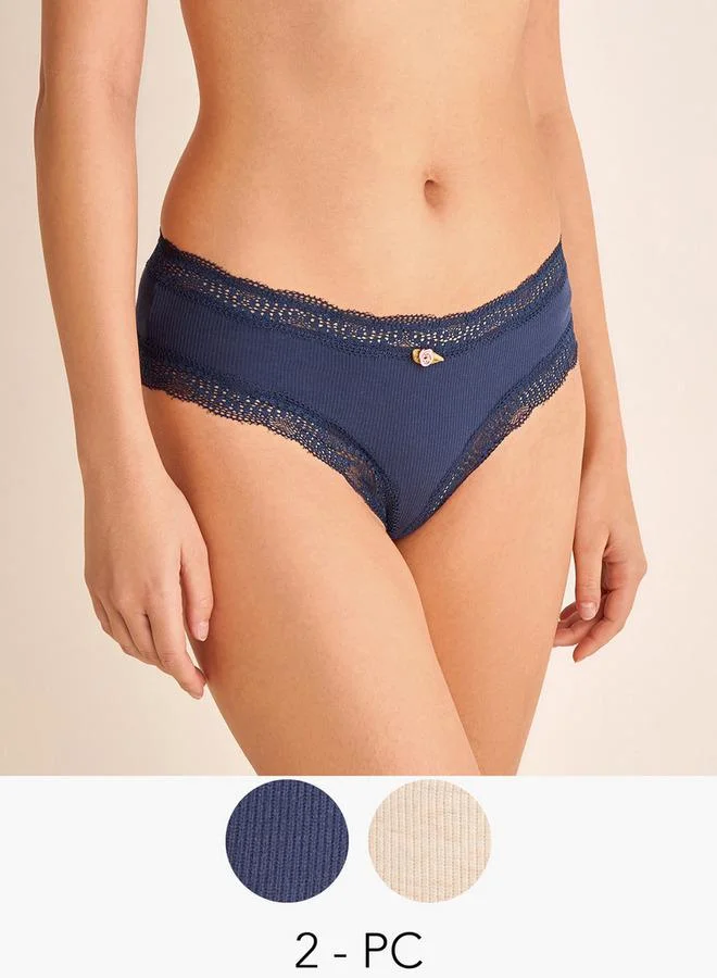 Splash FAV Set of 2 - Lace Detail Briefs