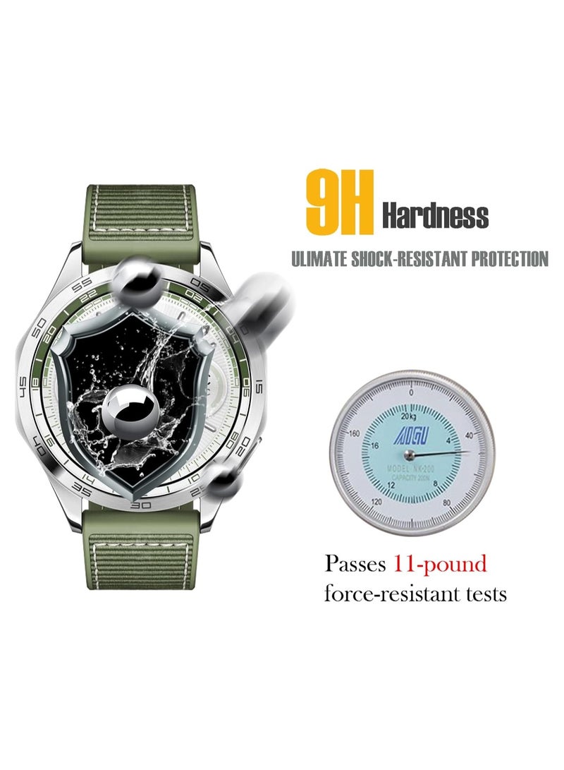 دينكس واقي شاشة ممتاز لساعة هواوي GT 4 مقاس 46 مم، غطاء حماية من الزجاج المقوى، زجاج أصلي، تركيب سهل للغاية بضغطة واحدة - Image 3