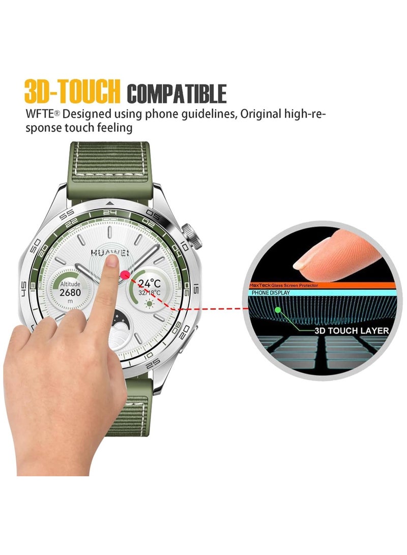 دينكس واقي شاشة ممتاز لساعة هواوي GT 4 مقاس 46 مم، غطاء حماية من الزجاج المقوى، زجاج أصلي، تركيب سهل للغاية بضغطة واحدة - Image 2