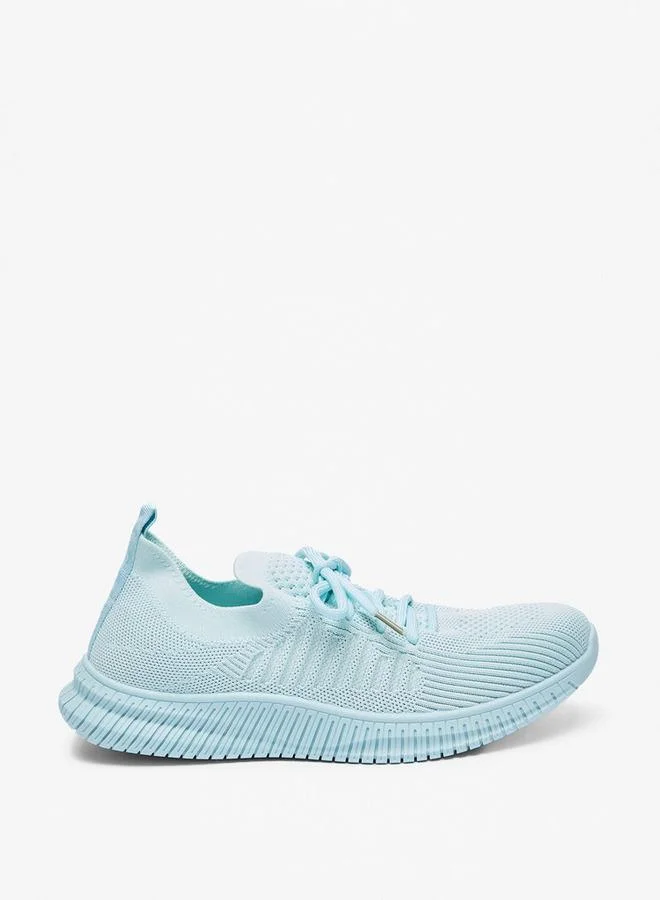 Oaklan by Shoexpress GREEN Mesh Detail Sports Shoes With Lace-Up Closure for Women | Best Price UAE