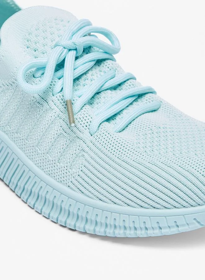 Oaklan by Shoexpress GREEN Mesh Detail Sports Shoes With Lace-Up Closure for Women | Best Price UAE