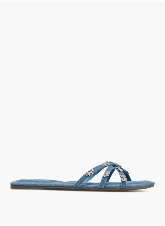 Celeste Women's Embellished Slip-On Sandals  - Image 4