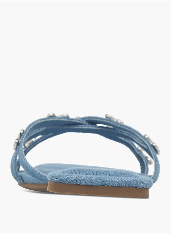 Celeste Women's Embellished Slip-On Sandals  - Image 5